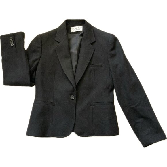 Vintage Evan Picone Womens Wool Blend Blazer Black Sz 6 Union Made USA Career - Picture 3 of 13